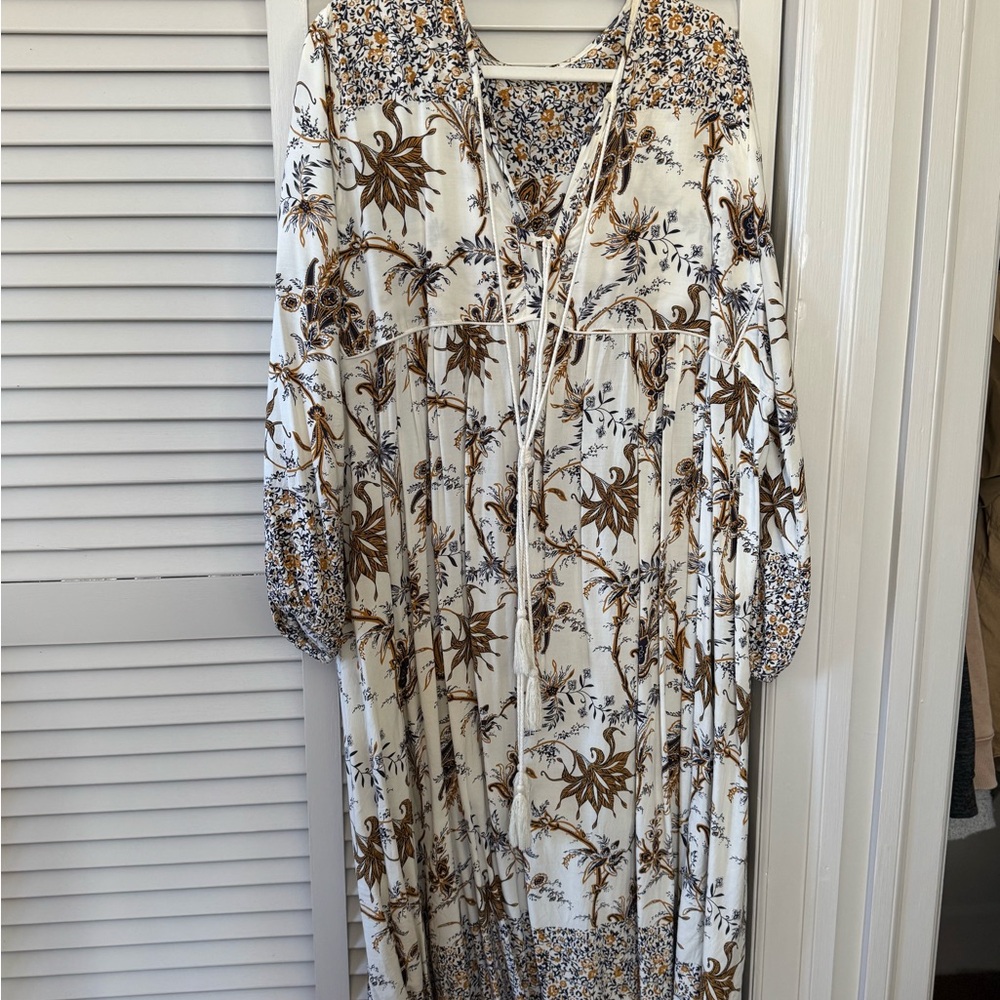 Floral Long Sleeve Maxi Dress